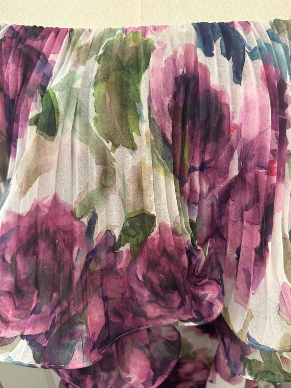 NEW Badgley Mischka Off Shoulder Floral Dress 10 Romantic Wedding Honeymoon Club - Picture 6 of 12